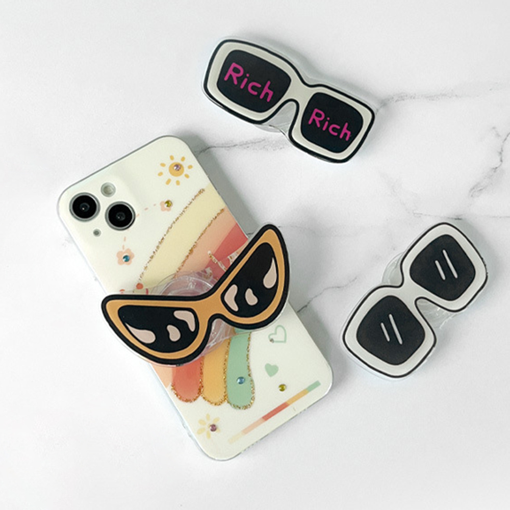 Phone Accessories And Gadgets - Leuke Cartoon Cool Stijlvolle Bril Telefoonhouder