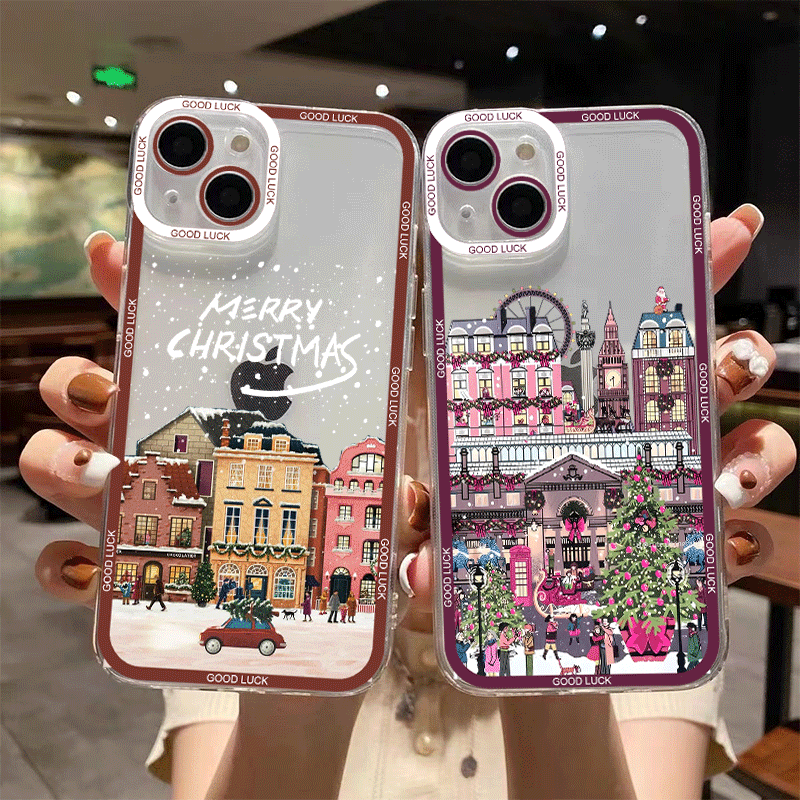 Xiaomi Phone Accessories - Winter Nieuwjaar Kerst Straat Landschap Telefoon