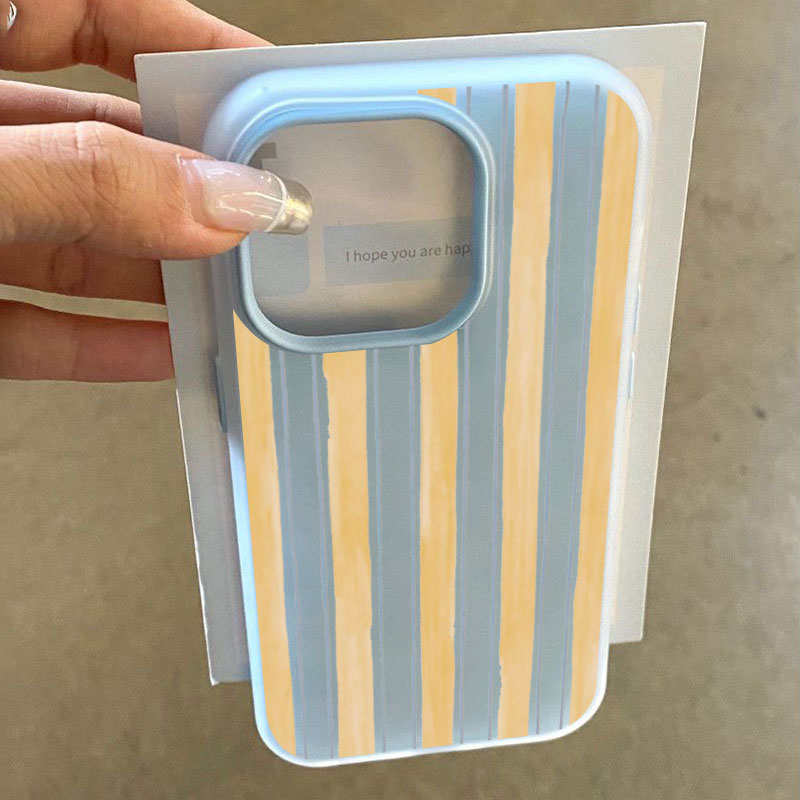 Yellow Phone Accessories - Stijlvolle geel gestreepte telefoonhoes voor Samsung