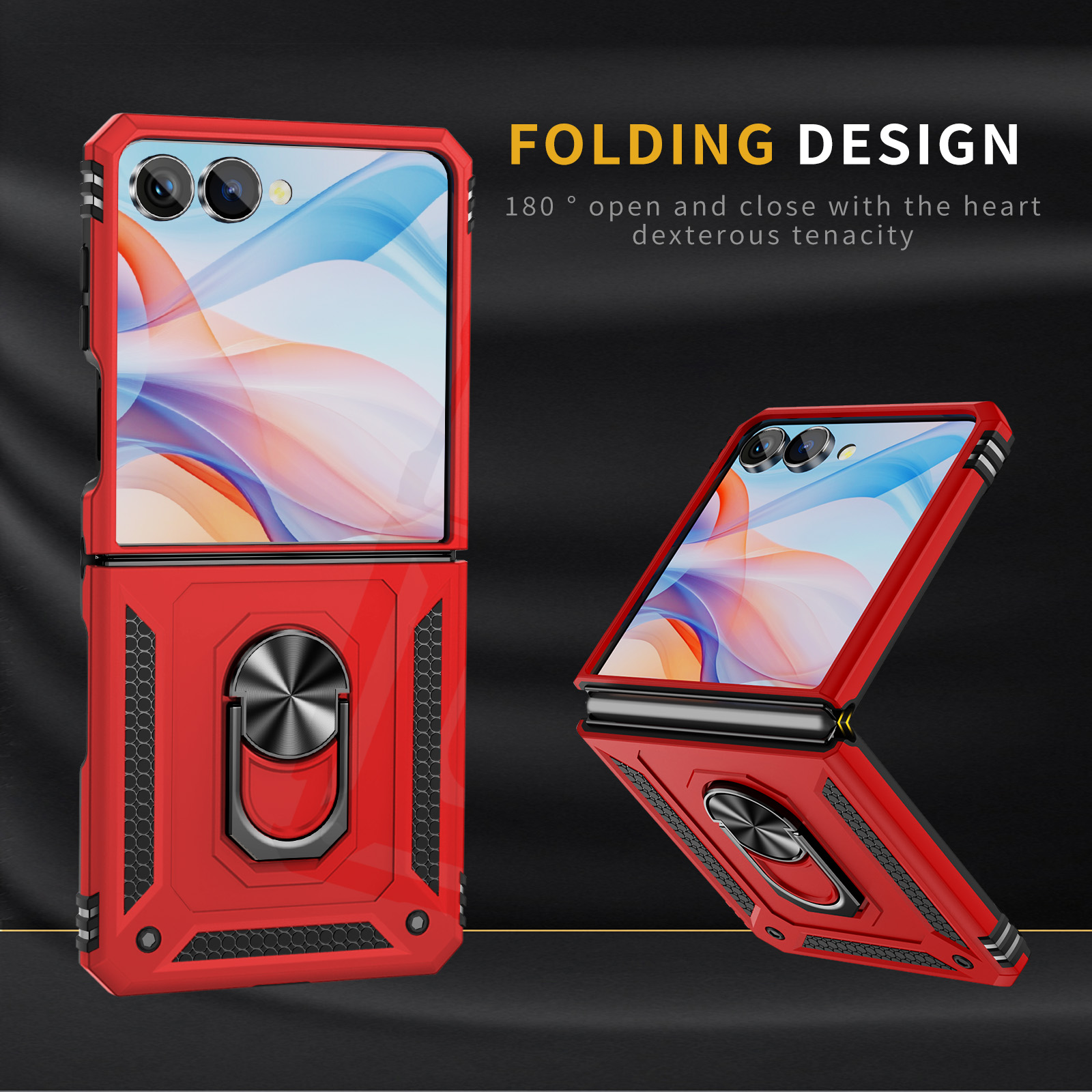 Phone Accessories Ring Holder - Militaire kwaliteit schokbestendig telefoonhoesje voor Samsung
