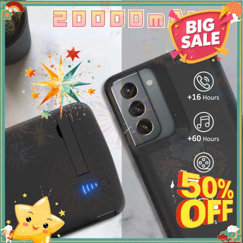 Portable Charger 20000Mah - SWZY 20000mAh batterijladerhoes voor Samsung Galaxy