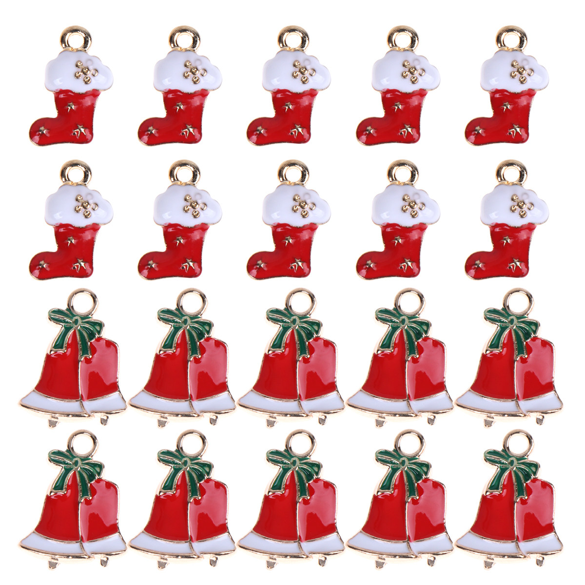 Phone Accessories Jewelry - 20 stuks kerstlegering klokkensieraden voor het