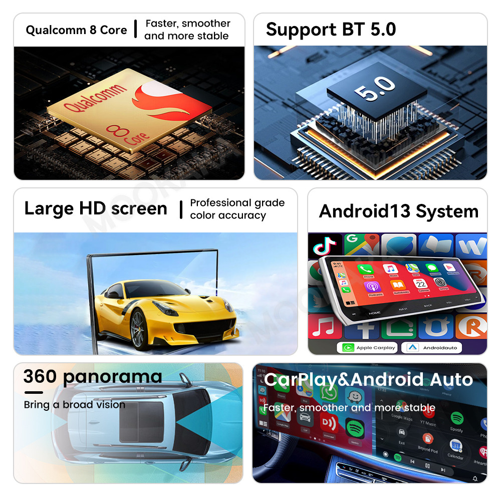 Dual 12.3 ''Draadloze Carplay  - Phone Accessories Display Board recensie en prijs