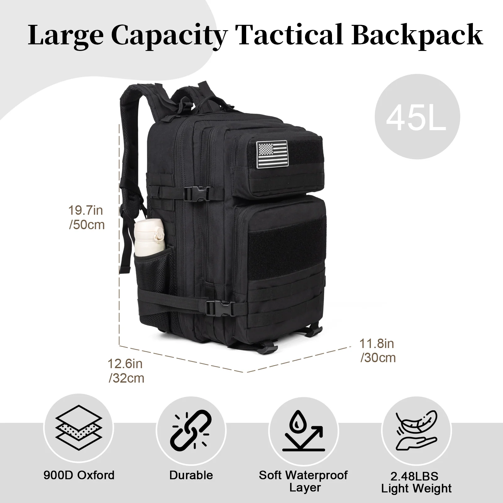 60L Militaire Tactische Rugzak - Waterproof Phone Bag recensie en prijs